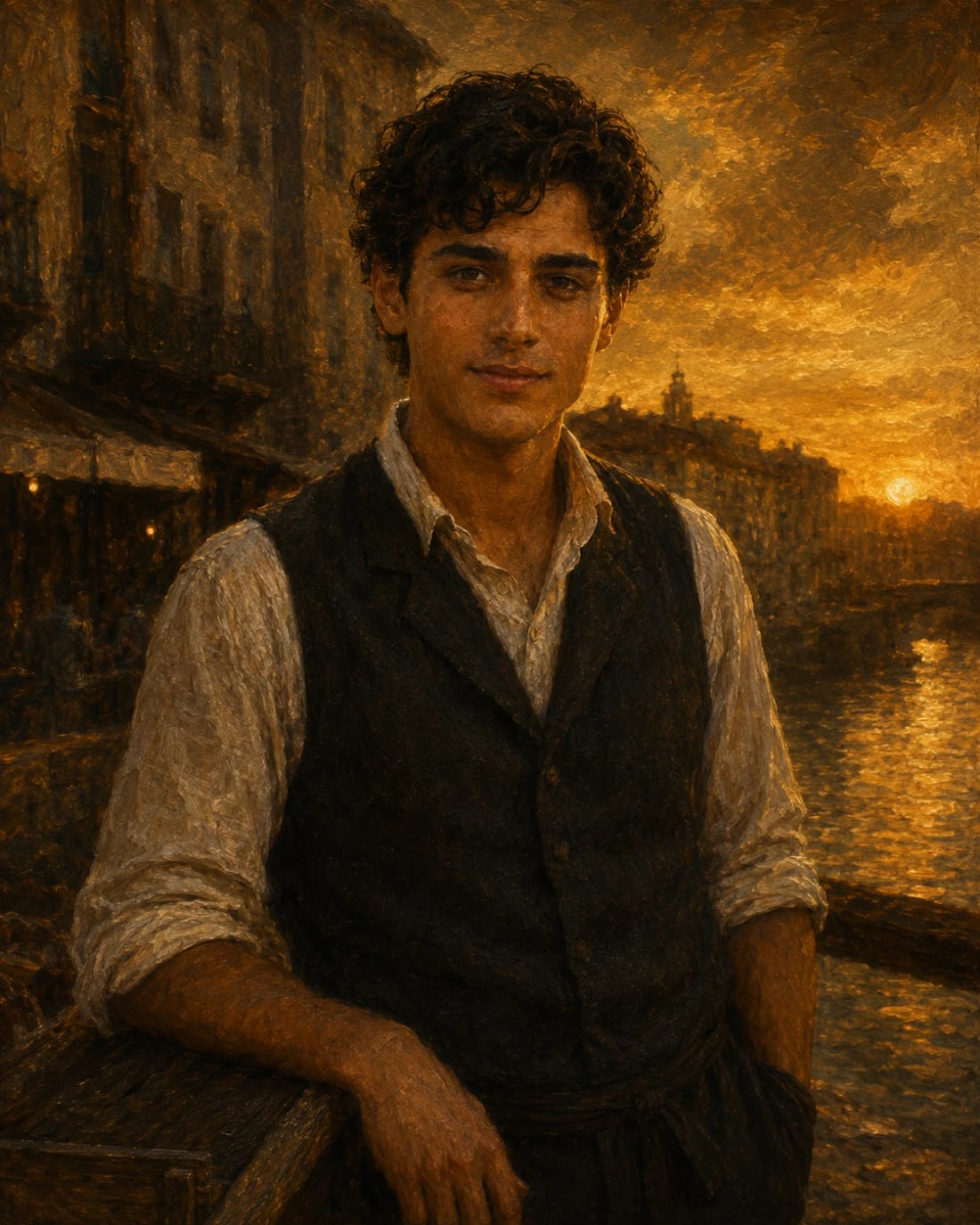 Young Maurice Morel at the harbour of Bayonne